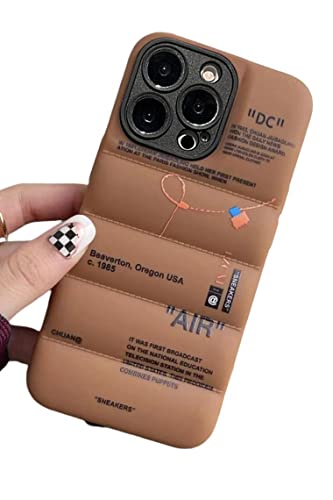 IAIYOXI Puffer-Schutzhülle mit Sportschuhen, Marken-Design für iPhone 16 Pro Max, Sneaker-Ins, weißes oder schwarzes Etikett, weiche Abdeckung, blau, geschwollene Hülle für iPhone 16, 15, 14, 13, 12, von IAIYOXI