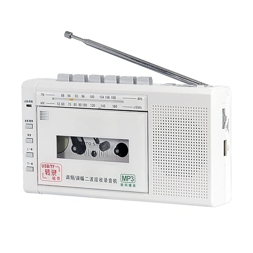 Tragbarer Kassettenrekorder, Kassetten-zu-MP3-Digitalkonverter Über USB Oder Micro-SD-Karte, Eingebauter Lautsprecher Und Mikrofon von IAKAEUI