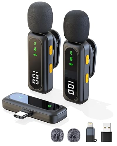 Kabelloses Lavalier Mikrofon für iPhone, iPad, Android Handy Computer Mini Ansteckmikrofon,USB-C Mikrofon mit Geräuschunterdrückung und klarem Klang für Videoaufnahmen,Vlogging,TikTok,Singen,YouTube Kabelloses Lavalier Mikrofon für iPhone, iPad, Android Handy Computer Mini Ansteckmikrofon,USB-C Mikrofon mit Geräuschunterdrückung und klarem Klang für Videoaufnahmen,Vlogging,TikTok,Singen,YouTube von IAKTD