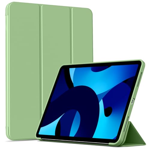 IAMKHO Hülle für iPad (A16) 11. Generation 11 Zoll 2025, Hülle für iPad 10. Generation 2022 10.9 Zoll, Intelligente Schutzhülle mit Weiches TPU Unterstützt Touch-ID, Auto Schlafen/Wachen (Grün) von IAMKHO