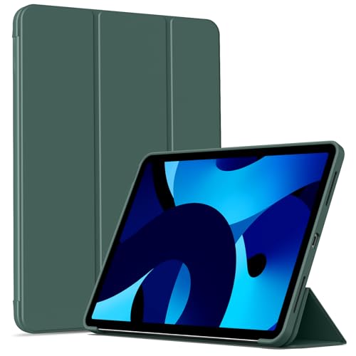 IAMKHO Hülle für iPad (A16) 11. Generation 11 Zoll 2025, Hülle für iPad 10. Generation 2022 10.9 Zoll, Intelligente Schutzhülle mit Weiches TPU Unterstützt Touch-ID, Auto Schlafen/Wachen (Nachtgrün) von IAMKHO
