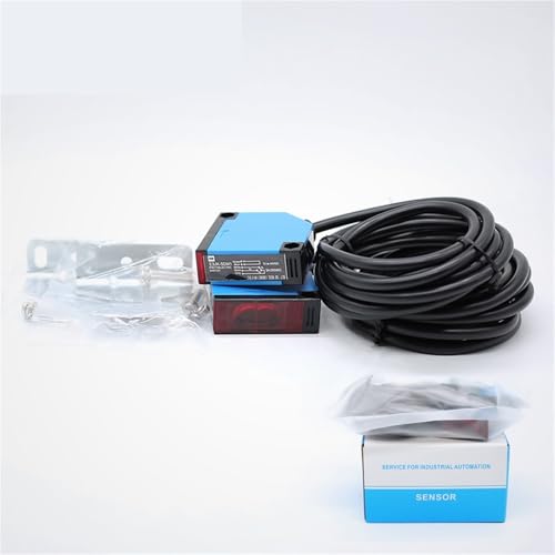 Relaisausgang 5 m Durchgangsstrahlerkennung Infrarot-Fotoelektrischer Näherungssensorschalter 12-250 V NPN/PNP-Transistor/Relais 1 Stück(12-24VDC DARK-ON) von IANHUASH