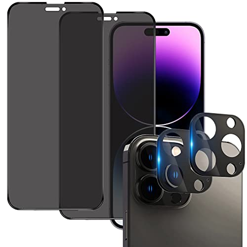 IBETEK 2 Stück Schutzfolie für iPhone 14 Pro Max 6.7" Sichtschutz Panzerglasfolie Anti-Spy mit 2 Stück Kamera Schutzfolie,Dunkel Folie Blickschutzfolie Displayschutzfolie IBETEK 2 Stück Schutzfolie für iPhone 14 Pro Max 6.7" Sichtschutz Panzerglasfolie Anti-Spy mit 2 Stück Kamera Schutzfolie,Dunkel Folie Blickschutzfolie Displayschutzfolie von IBETEK