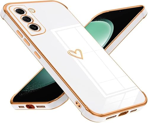 IBETEK Handyhülle für Samsung Galaxy S23 FE Hülle, Herz Muster Mädchen Galvanisierte Weich TPU Silikon Schutzhülle Ultra Dünn Case Stoßfeste Cover mit Kameraschutz für Samsung S23 FE Weiß IBETEK Handyhülle für Samsung Galaxy S23 FE Hülle, Herz Muster Mädchen Galvanisierte Weich TPU Silikon Schutzhülle Ultra Dünn Case Stoßfeste Cover mit Kameraschutz für Samsung S23 FE Weiß von IBETEK