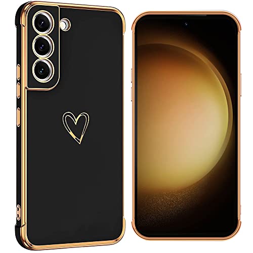 IBETEK Handyhülle für Samsung Galaxy S23 Plus/S23+ Hülle, Herz Muster Mädchen Galvanisierte Weich TPU Silikon Schutzhülle Ultra Dünn Case Stoßfeste Cover mit Kameraschutz Schwarz IBETEK Handyhülle für Samsung Galaxy S23 Plus/S23+ Hülle, Herz Muster Mädchen Galvanisierte Weich TPU Silikon Schutzhülle Ultra Dünn Case Stoßfeste Cover mit Kameraschutz Schwarz von IBETEK