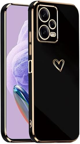 IBETEK Handyhülle für Xiaomi Redmi Note 12 Pro+ Plus 5G Hülle, Herz Muster Mädchen Galvanisierte Weich TPU Silikon Schutzhülle Ultra Dünn Case Stoßfeste Cover- Schwarz IBETEK Handyhülle für Xiaomi Redmi Note 12 Pro+ Plus 5G Hülle, Herz Muster Mädchen Galvanisierte Weich TPU Silikon Schutzhülle Ultra Dünn Case Stoßfeste Cover- Schwarz von IBETEK