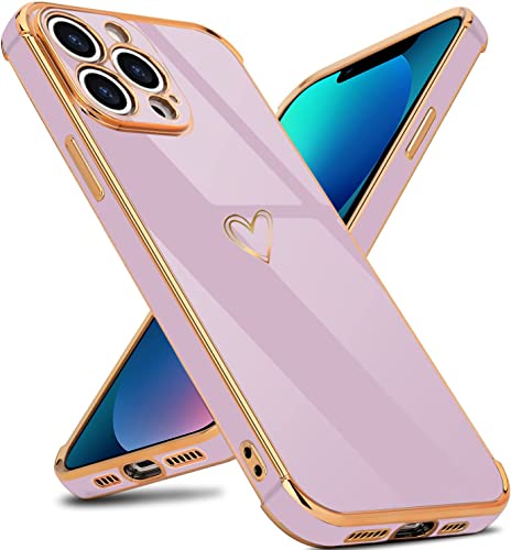 IBETEK Handyhülle für iPhone 13 Pro Max Hülle, Herz Muster Mädchen Galvanisierte Weich TPU Silikon Schutzhülle Ultra Dünn Case Stoßfeste Cover mit Kameraschutz für iPhone 13 Pro Max Violett IBETEK Handyhülle für iPhone 13 Pro Max Hülle, Herz Muster Mädchen Galvanisierte Weich TPU Silikon Schutzhülle Ultra Dünn Case Stoßfeste Cover mit Kameraschutz für iPhone 13 Pro Max Violett von IBETEK