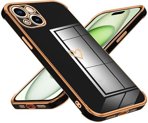 IBETEK Handyhülle für iPhone 15 Plus Hülle, Herz Muster Mädchen Galvanisierte Weich TPU Silikon Schutzhülle Ultra Dünn Case Stoßfeste Cover mit Kameraschutz für iPhone 15 Plus Schwarz IBETEK Handyhülle für iPhone 15 Plus Hülle, Herz Muster Mädchen Galvanisierte Weich TPU Silikon Schutzhülle Ultra Dünn Case Stoßfeste Cover mit Kameraschutz für iPhone 15 Plus Schwarz von IBETEK