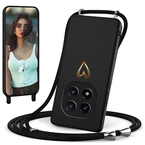 IBETEK Handykette Hülle für Xiaomi Redmi Note 14 Pro+ Plus 5G Handyhülle Necklace, Herz Muster Silikon Necklace Handyhülle mit Abnehmbar Kordel zum Umhängen Stossfest Bumper Handy, Schwarz IBETEK Handykette Hülle für Xiaomi Redmi Note 14 Pro+ Plus 5G Handyhülle Necklace, Herz Muster Silikon Necklace Handyhülle mit Abnehmbar Kordel zum Umhängen Stossfest Bumper Handy, Schwarz von IBETEK