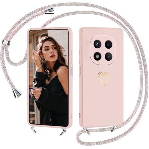 IBETEK Handykette Hülle für Xiaomi Redmi Note 14 Pro 5G Handyhülle Necklace, Herz Muster Silikon Necklace Handyhülle mit Abnehmbar Kordel zum Umhängen Stossfest Bumper Handy, Rosa IBETEK Handykette Hülle für Xiaomi Redmi Note 14 Pro 5G Handyhülle Necklace, Herz Muster Silikon Necklace Handyhülle mit Abnehmbar Kordel zum Umhängen Stossfest Bumper Handy, Rosa von IBETEK