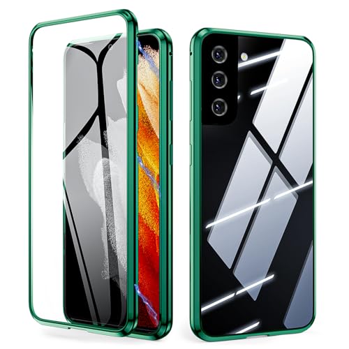 IBETEK Hülle für Samsung Galaxy S23+/S23 Plus, Magnetische Adsorption Handyhülle 360 Grad Schutz Aluminiumrahmen mit Gehärtetes Glas, Starke Magneten Stoßfest Metall Flip Case Cover - Grün IBETEK Hülle für Samsung Galaxy S23+/S23 Plus, Magnetische Adsorption Handyhülle 360 Grad Schutz Aluminiumrahmen mit Gehärtetes Glas, Starke Magneten Stoßfest Metall Flip Case Cover - Grün von IBETEK