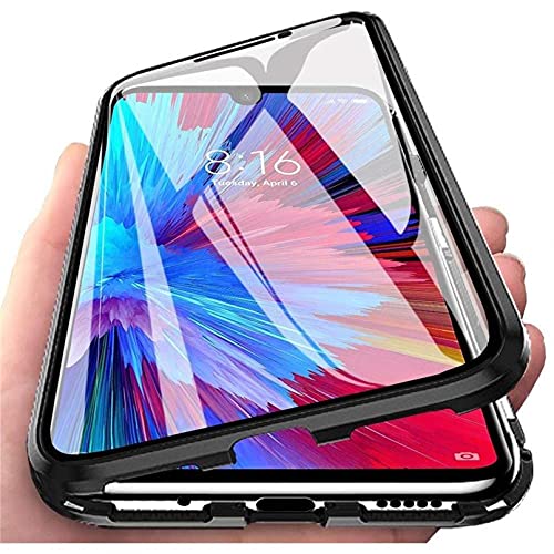 IBETEK Hülle für Xiaomi 13T/ 13T Pro, Magnetische Adsorption Handyhülle 360 Grad Schutz Aluminiumrahmen mit Gehärtetes Glas, Starke Magneten Stoßfest Metall Flip Case Cover - Schwarz von IBETEK