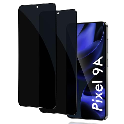 IBETEK für Google Pixle 9A Panzerglasfolie Sichtschutz, [2 Stück] Anti Spy Folie Privacy Screen Glass 9H Gehärtetem Blickschutzfolie Verdunkelt Matt Glas Dunkel Schutz Schwarz Displayschutz von IBETEK