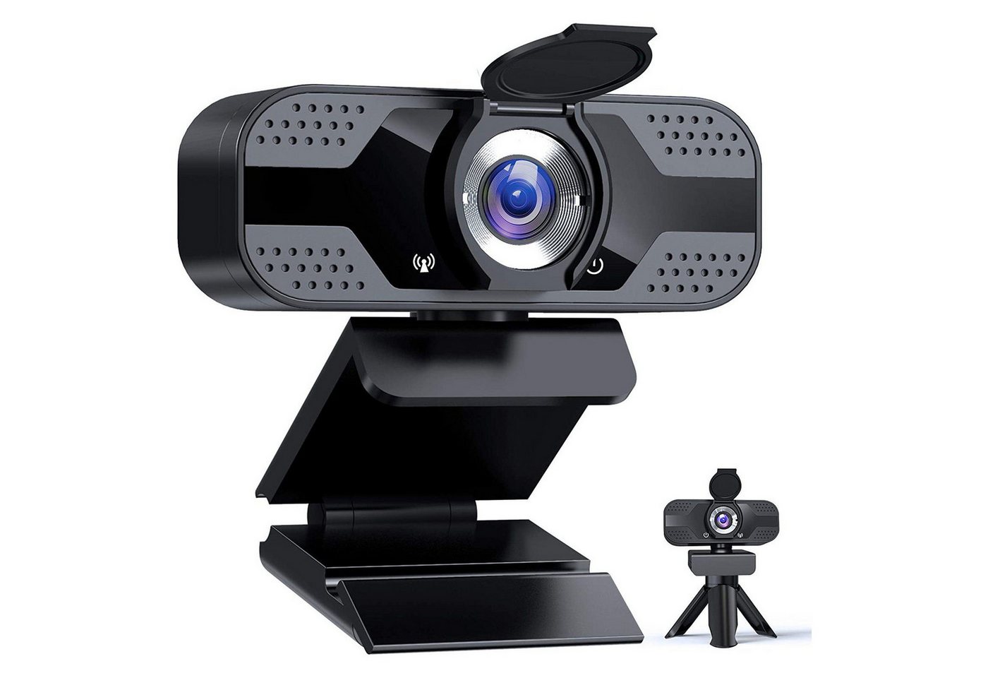IBETTER Webcam,USB Webcam,Full HD-Webcam,mit mikrofon und Stativ,1080P Full HD Full HD-Webcam (mit Stativ, Mini Plug and Play für Desktop & Notebook, für Streaming, Konferenzen, Live Übertragungen und Videoanruf) von IBETTER