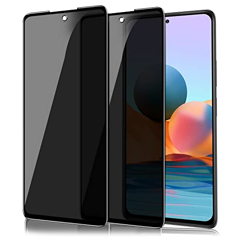 IBEX Anti-Spy Displayschutzfolie aus Hartglas für Xiaomi Redmi Note 10 Pro/Redmi Note 10 Pro Max, [2 Stück] Anti-Spy Privacy Displayschutzfolie 3D Vollständige Abdeckung 9H Ultra-strapazierfähig, von IBEX