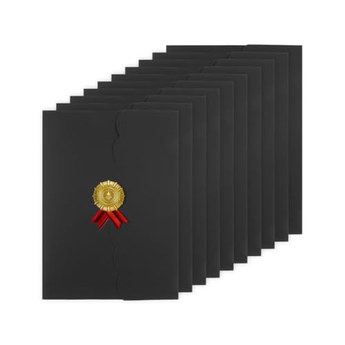 A4 Urkundenmappe 5 Stück/10 Stück Urkundenhülle Zeugnisse Auszeichnungen Dokumentenmappe Zertifikate Dokumente Zeugnismappe Für Abschlussfeier Prüfung Graduation Business von IBLUELOVER