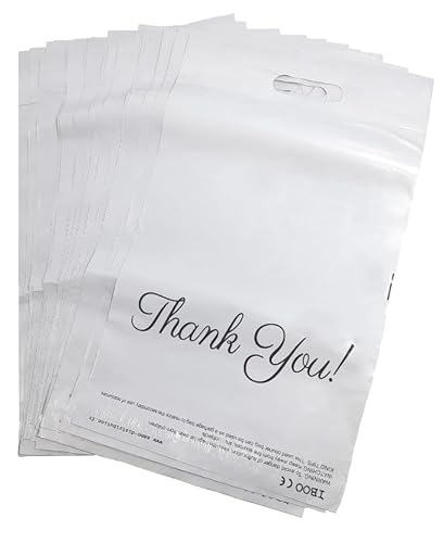 10 blickdichte Kunststoffumschläge, Versandtaschen – robust, manipulationssicher und wasserdicht (Weiß, 25 x 30 cm) von IBOO