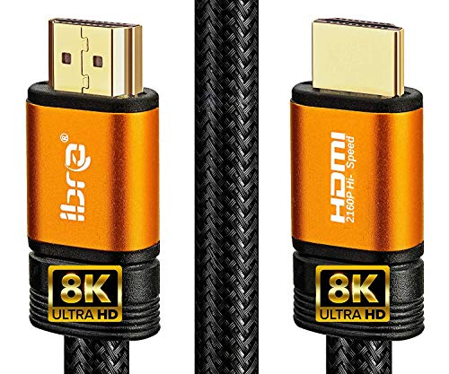 IBRA Orange 2.1 HDMI Kabel 8K Ultra High-Speed 48Gbps Blei | Unterstützt 8K @60HZ,4K@120HZ,4320p,kompatibel mit Fire TV,3D-Unterstützung,Ethernet-Funktion, 8K UHD,3D-Xbox PlayStation PS3 PS4 usw.-2M IBRA Orange 2.1 HDMI Kabel 8K Ultra High-Speed 48Gbps Blei | Unterstützt 8K @60HZ,4K@120HZ,4320p,kompatibel mit Fire TV,3D-Unterstützung,Ethernet-Funktion, 8K UHD,3D-Xbox PlayStation PS3 PS4 usw.-2M von IBRA