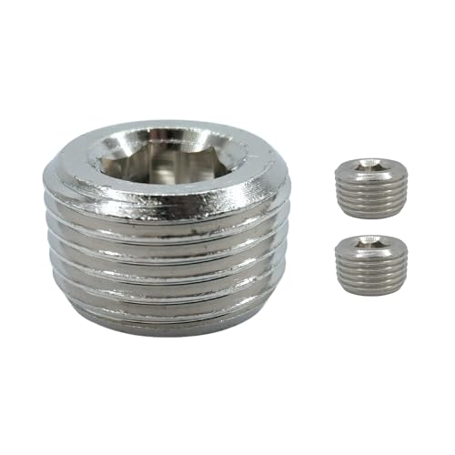 IBRIQO® Inbusschraube mit konischem Gewinde BSP 1/2 Zoll | Kohlenstoffstahl verzinkt | Schraube ohne Kopf | DIN 914 | Druck 250 bar | Temperatur -40 °C bis 150 °C (2) von IBRIQO