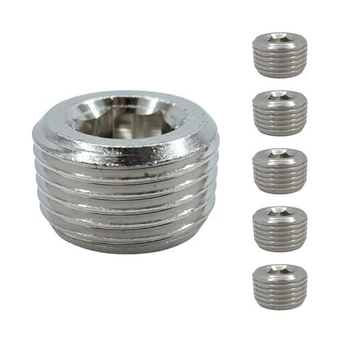 IBRIQO® Inbusschraube mit konischem Gewinde BSP 1/2 Zoll | Kohlenstoffstahl verzinkt | Schraube ohne Kopf | DIN 914 | Druck 250 bar | Temperatur -40 °C bis 150 °C (5) von IBRIQO