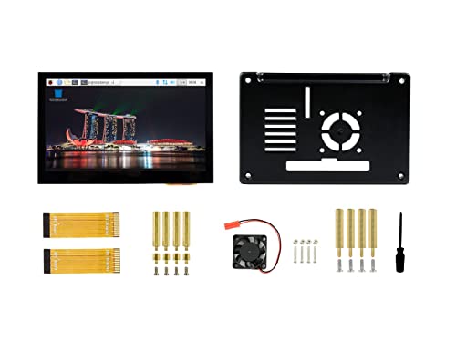 4.3inch DSI LCD with Case Capacitive Touch Display IPS Screen 800×480 Resolution Wide Angle Monitor for Raspberry Pi 4B, Supports Ubuntu/Kali / WIN10 IoT von IBest