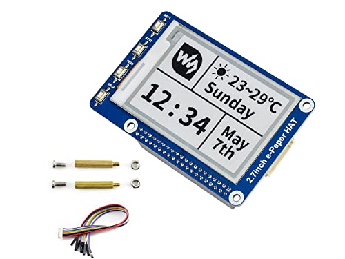 IBest 2.7inch E-Paper Display Module 264x176 Resolution 3.3V/5V Two-Color E-Ink Display epaper Screen HAT for Raspberry Pi/Jetson Nano/Arduino/Nucleo Support Partial Refresh,SPI Interface von IBest