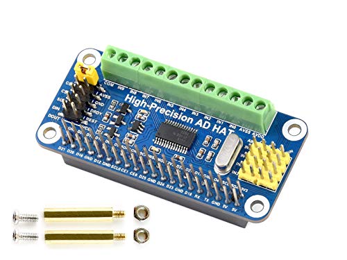 IBest High-Precision AD HAT Compatible with Raspberry Pi 4B/3B+/3B/2B/Zero/W/Zero WH, Jetson Nano Expansion Board with ADS1263 10-CH 32-bit High Precision ADC 24-bit Auxiliary ADC von IBest