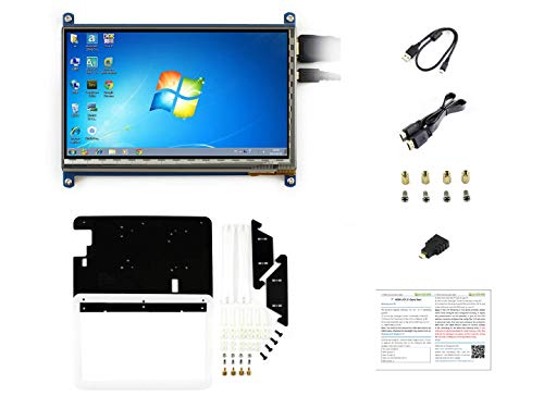 IBest for Raspberry Pi 7 inch Capacitive Touch Screen IPS Display 1024 * 600 HDMI LCD C with Case for Raspberry Pi 3B+ 3 2 B B+,Banana Pi,Banana Pro, BB Black, PC,Support Windows 10 8.1 8 7 von IBest