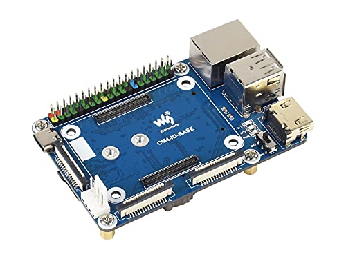 IBest for Raspberry Pi Compute Module 4 IO Board,Mini Base Board (B) Full Version with Standard CM4 Socket and Color-Coded Raspberry Pi 40PIN GPIO Header Onboard CSI/DSI/FAN/HDMI/USB/RJ45 Connectors von IBest