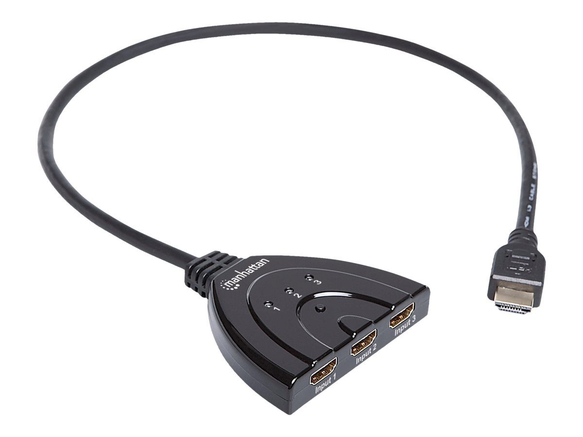 IC INTRACOM MANHATTAN 1080p 3-Port HDMI-Switch integriertes Kabel sw HDMI-Kabel von IC INTRACOM