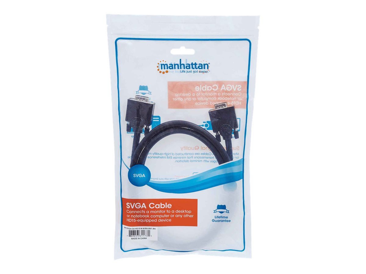 IC INTRACOM MANHATTAN SVGA Monitorkabel HD15 Stecker auf HD15 Stecker 1,8m im P... Computer-Kabel IC INTRACOM MANHATTAN SVGA Monitorkabel HD15 Stecker auf HD15 Stecker 1,8m im P... Computer-Kabel von IC INTRACOM