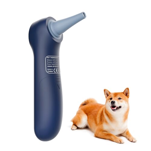 Hundeohr-Temperaturmonitor, Haustier-Infrarot-Thermometer nur für Haustiere, Messung in 1 Sekunde (Blue) von ICARE-PET