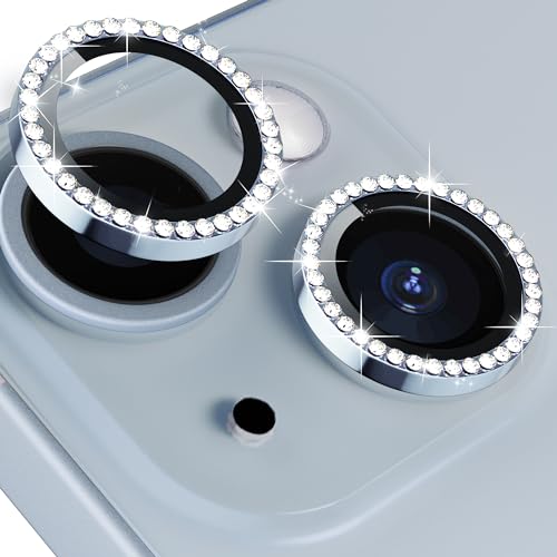 Glitzer Kameraschutz Design für iPhone 14 / iPhone 14 Plus/iPhone 15 / iPhone 15 Plus Kamera Schutz Bling,ICARERFAMILY Ultra HD Clear Diamond Kameraschutz, Einfach Installieren - Blau Glitzer Kameraschutz Design für iPhone 14 / iPhone 14 Plus/iPhone 15 / iPhone 15 Plus Kamera Schutz Bling,ICARERFAMILY Ultra HD Clear Diamond Kameraschutz, Einfach Installieren - Blau von ICARER FAMILY