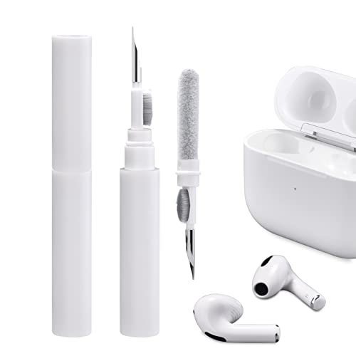 ICARER Clean Kit für AirPods Pro 2 2022 AirPods 3 AirPods Pro AirPods 2, 3 in 1 Multifunktions Kopfhörer Reinigungsset Werkzeug Weiche Bürste Beflockungsschwamm für iPhone Kamera Tastatur-Weiß von ICARER