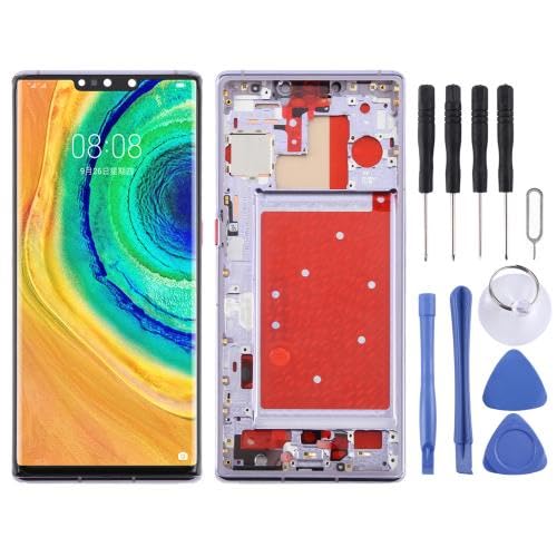 ICBAYXTS YXNCJP DSZQKS for Hua wei Mate30 Pro TFT-LCD-Bildschirm-Digitalisierer, vollständige Baugruppe mit Rahmen, unterstützt Keine Fingerabdruckerkennung(Lila) von ICBAYXTS