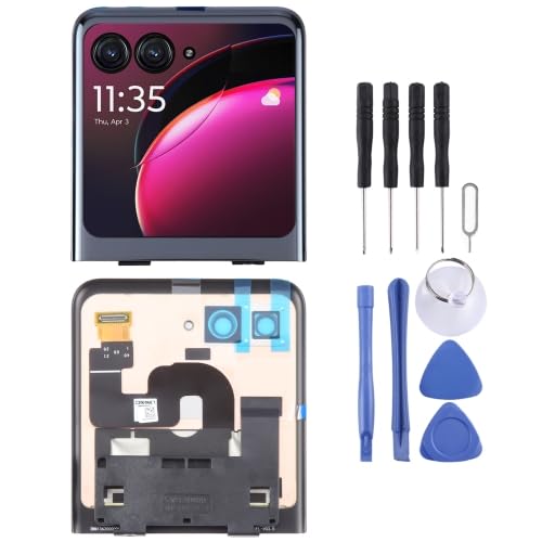 ICBAYXTS YXNCJP JBYSGQL for Moto rola Razr50 Ultra LCD Sekundärbildschirm mit Digitizer Vollversammlung(Color1) von ICBAYXTS
