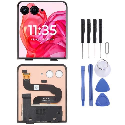 ICBAYXTS YXNCJP JBYSGQL for Moto rola Razr50 Ultra LCD Sekundärbildschirm mit Digitizer Vollversammlung(Color2) von ICBAYXTS