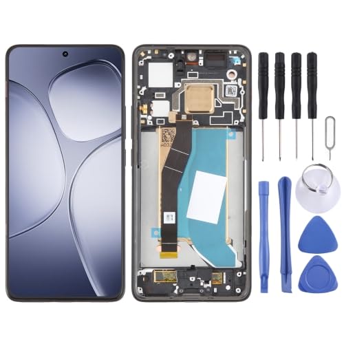 ICBAYXTS YXNCJP LXKQFXMS for Redmi K70 Ultra LCD-Bildschirm-Digitalisierer, komplette Montage mit Rahmen(Black) von ICBAYXTS