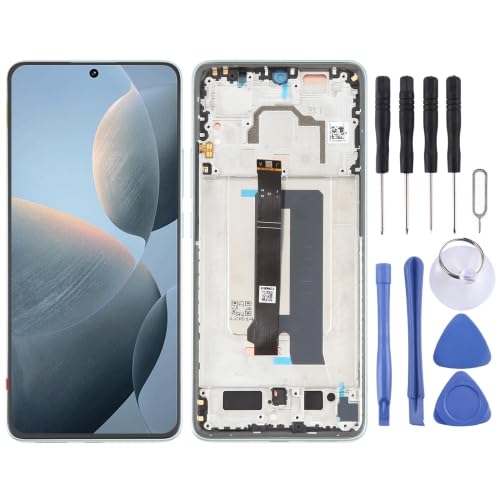 ICBAYXTS YXNCJP LXKQFXMS for Redmi K70E LCD-Bildschirm-Digitizer-Vollmontage mit Rahmen(Green) von ICBAYXTS