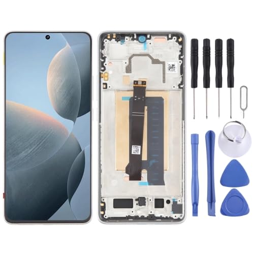ICBAYXTS YXNCJP LXKQFXMS for Redmi K70E LCD-Bildschirm-Digitizer-Vollmontage mit Rahmen(Weiß) von ICBAYXTS