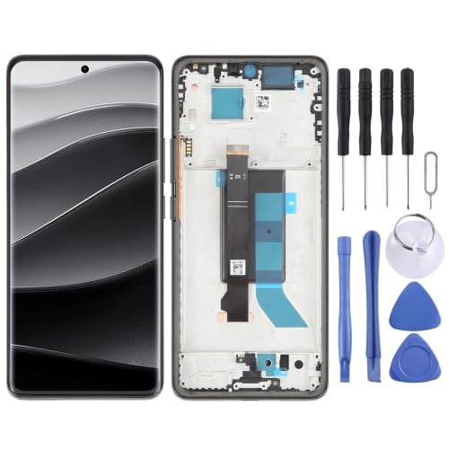 ICBAYXTS YXNCJP LXKQFXMS for Redmi Note14 Pro+ 5G LCD-Bildschirm-Digitizer, komplette Montage mit Rahmen(Black) von ICBAYXTS