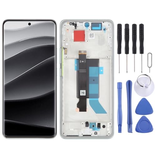 ICBAYXTS YXNCJP LXKQFXMS for Redmi Note14 Pro 5G LCD-Bildschirm-Digitizer, komplette Montage mit Rahmen(Green) von ICBAYXTS