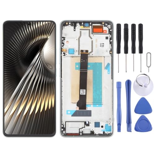 ICBAYXTS YXNCJP LXKQFXMS for Redmi Turbo3 LCD-Bildschirm-Digitizer-Vollmontage mit Rahmen(Green) von ICBAYXTS