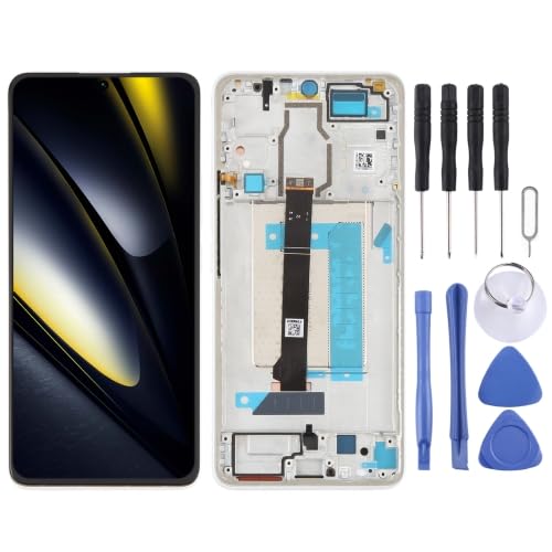ICBAYXTS YXNCJP LXKQFXMS for Xiao mi Poco F6 LCD Screen Digitizer Vollversammlung mit Rahmen(Weiß) von ICBAYXTS
