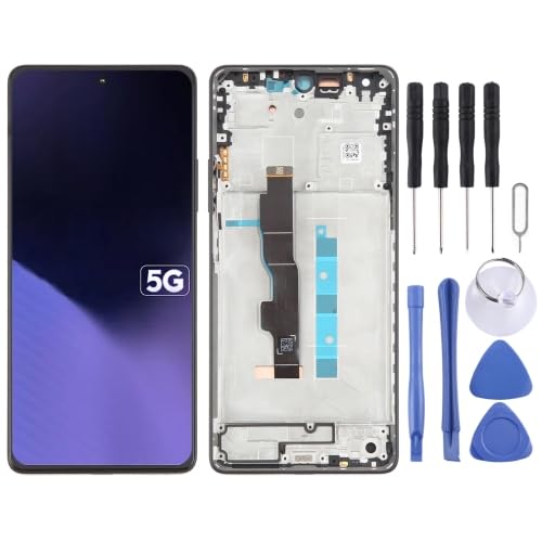 ICBAYXTS YXNCJP LXKQFXMS for Xiao mi Poco X6 Neo LCD Screen Digitizer Vollversammlung mit Rahmen(Black) von ICBAYXTS