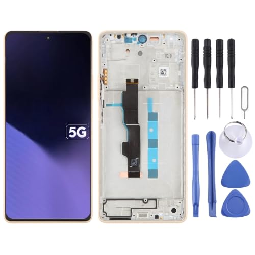 ICBAYXTS YXNCJP LXKQFXMS for Xiao mi Poco X6 Neo LCD Screen Digitizer Vollversammlung mit Rahmen(Orange) von ICBAYXTS