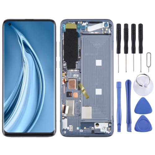 ICBAYXTS YXNCJP TTYDWSX for Mi 10s AMOLED LCD-Bildschirm-Digitalisierer, komplette Montage mit Rahmen(Black) von ICBAYXTS