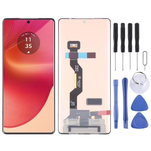 ICBAYXTS YXNCJP YXLGNDD for Moto rola Edge50 Pro P-OLED LCD Bildschirm mit Digitizer Vollmontage(Color2) von ICBAYXTS