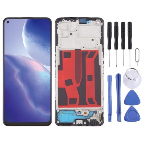 ICBAYXTS YXNCJP YXLGNDD for OP/PO Reno7 Lite OLED-LCD-Bildschirm Digitizer Komplettbaugruppe mit Rahmen(Color18) von ICBAYXTS