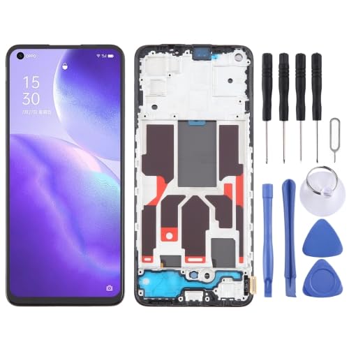 ICBAYXTS YXNCJP YXLGNDD for OP/PO Reno7 Lite OLED-LCD-Bildschirm Digitizer Komplettbaugruppe mit Rahmen(Color24) von ICBAYXTS